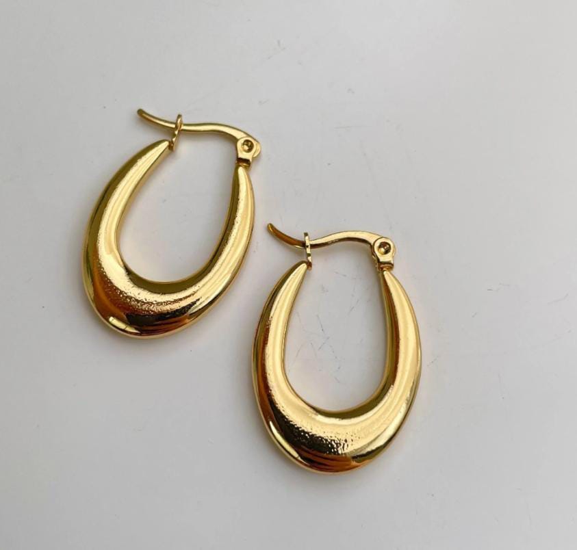 Aína Anti-Tarnish Stainless Steel Hoop Earrings ✨