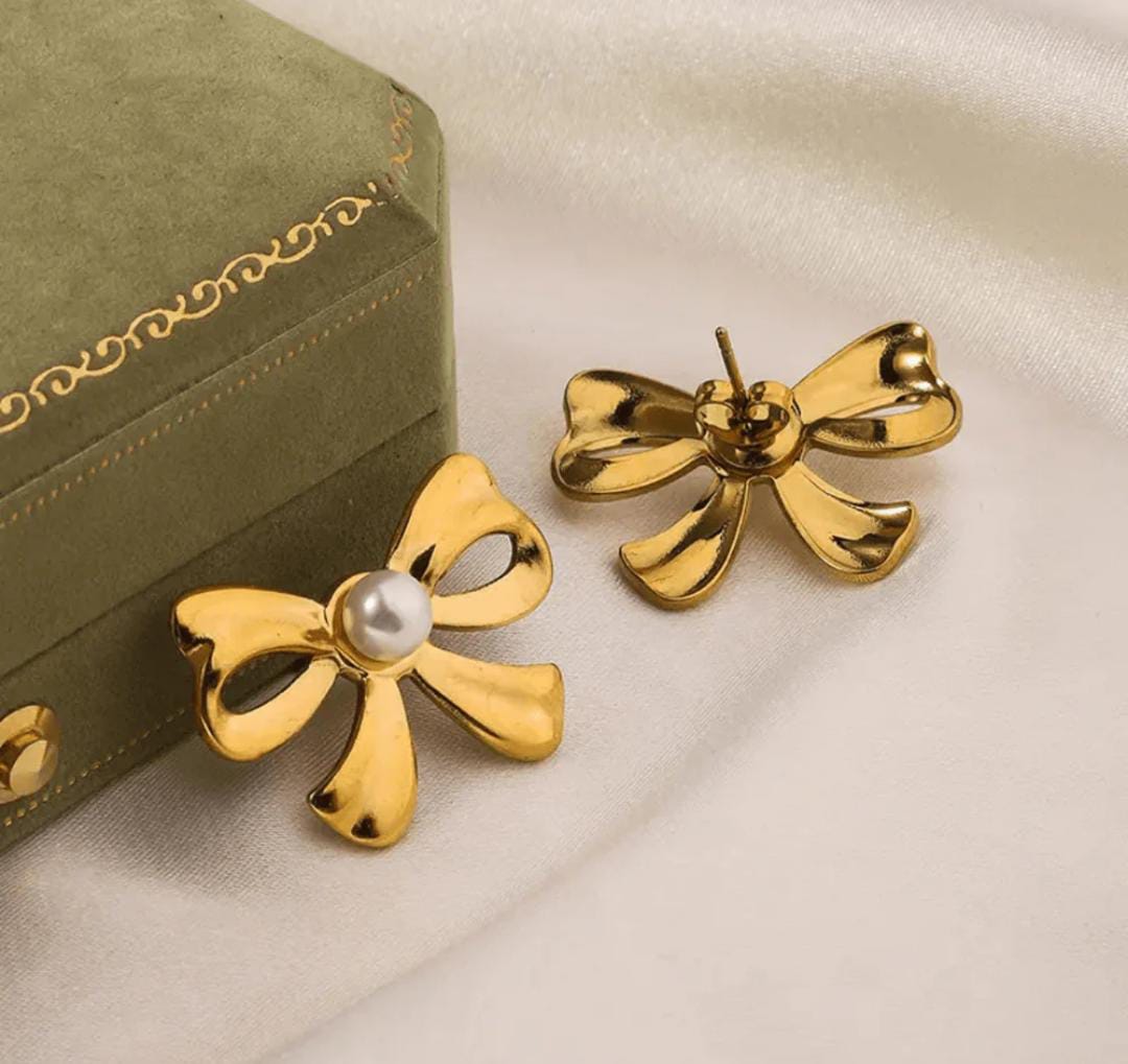 Aína Anti-Tarnish Love loop Bows Earrings ✨