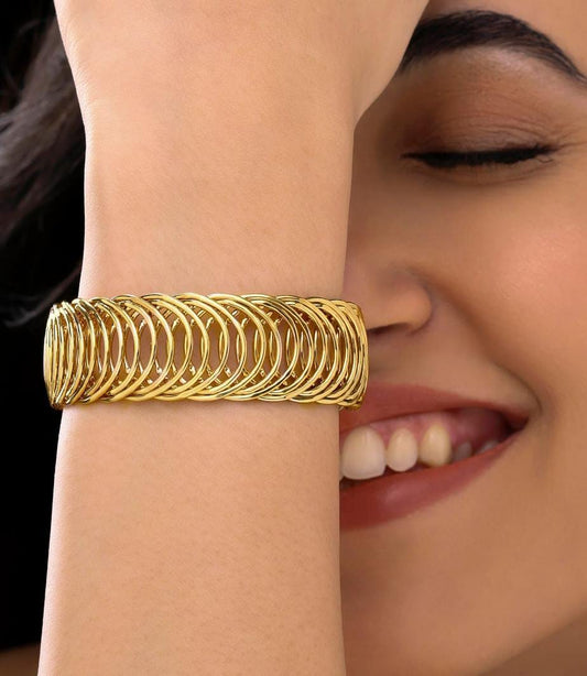 Aína Anti-Tarnish Ornate Golden Hollow Out Bracelet (Adjustable Size)✨