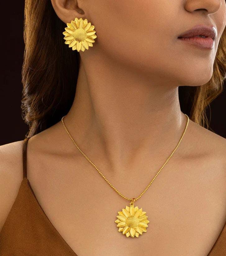 Aína Anti-Tarnish Necklace Set With Earrings ✨