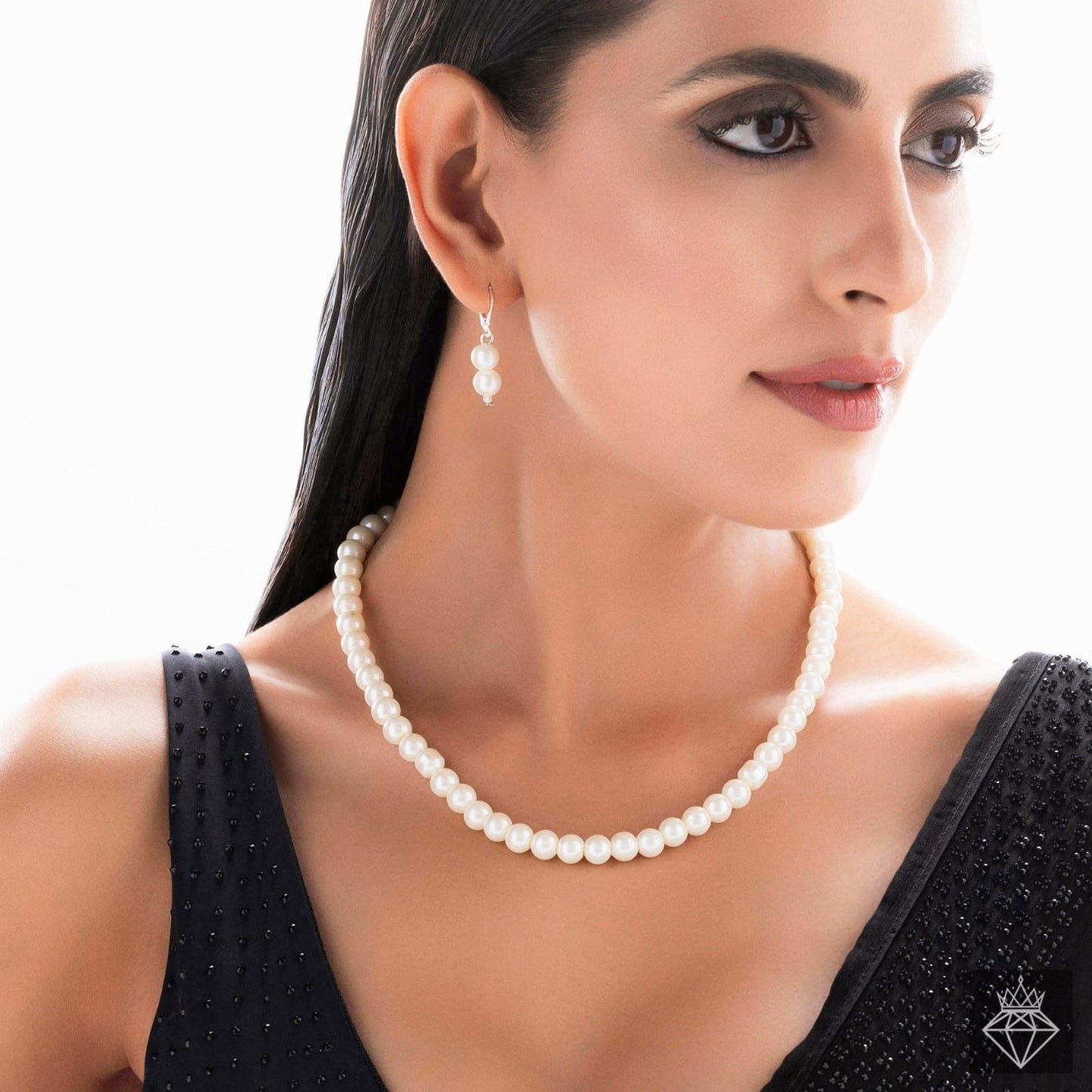 Aína Classic Pearl Necklace Set With Earrings ✨