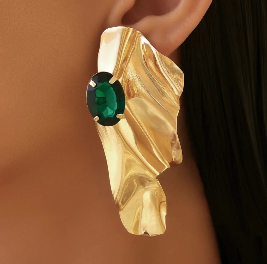 Aína Anti-Tarnish Emerald Earrings✨