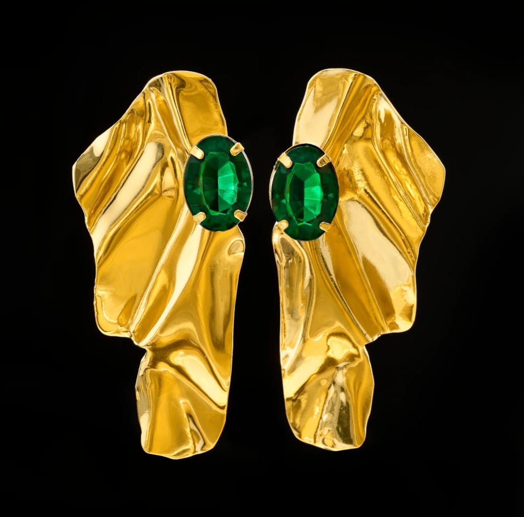 Aína Anti-Tarnish Emerald Earrings✨