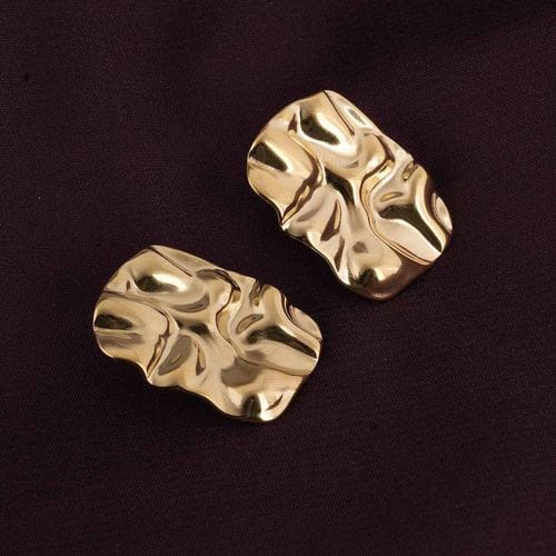 Aína Gold Plated Anti-Tarnish Square Stud Earrings ✨