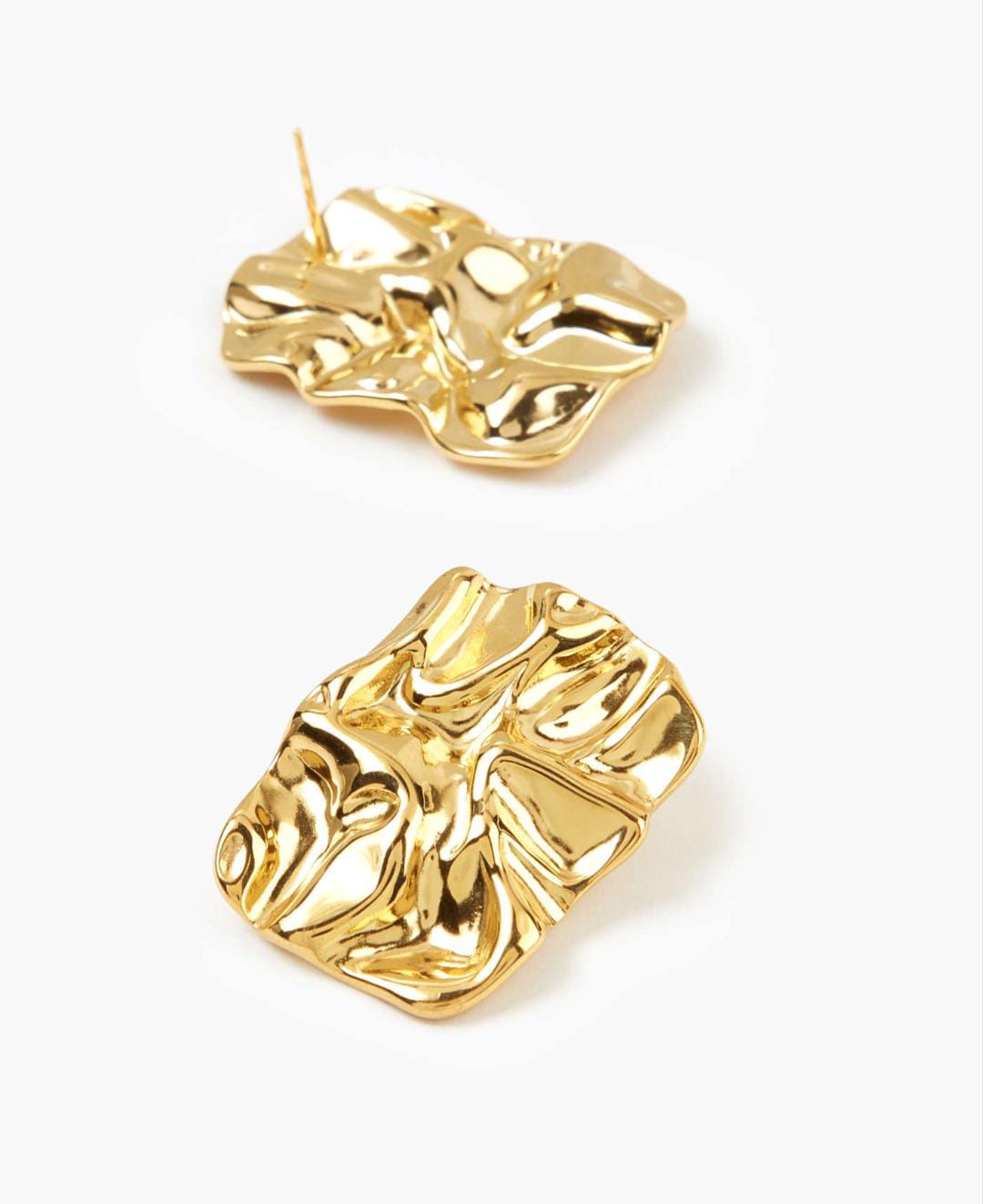 Aína Gold Plated Anti-Tarnish Square Stud Earrings ✨