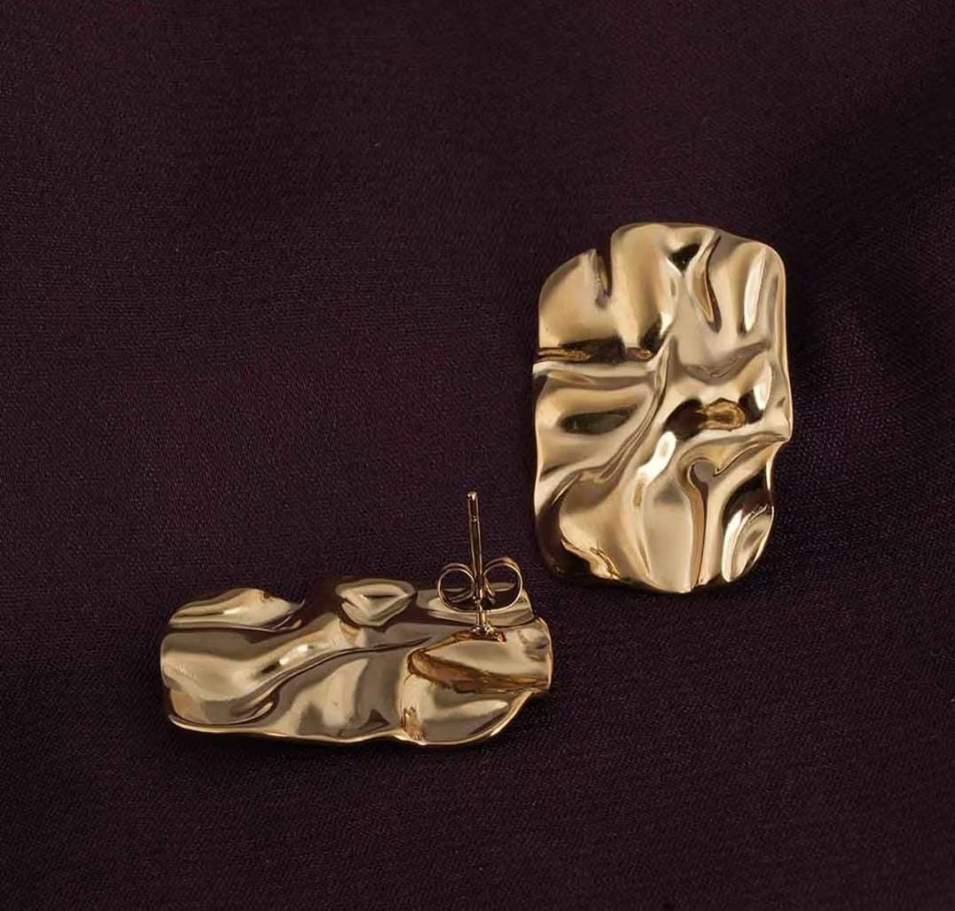 Aína Gold Plated Anti-Tarnish Square Stud Earrings ✨