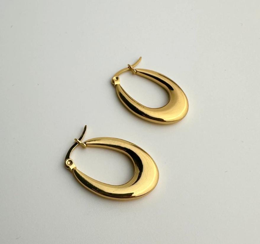 Aína Anti-Tarnish Stainless Steel Hoop Earrings ✨