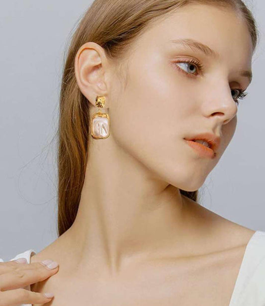 Aína Anti-Tarnish Square Drop Earrings ✨
