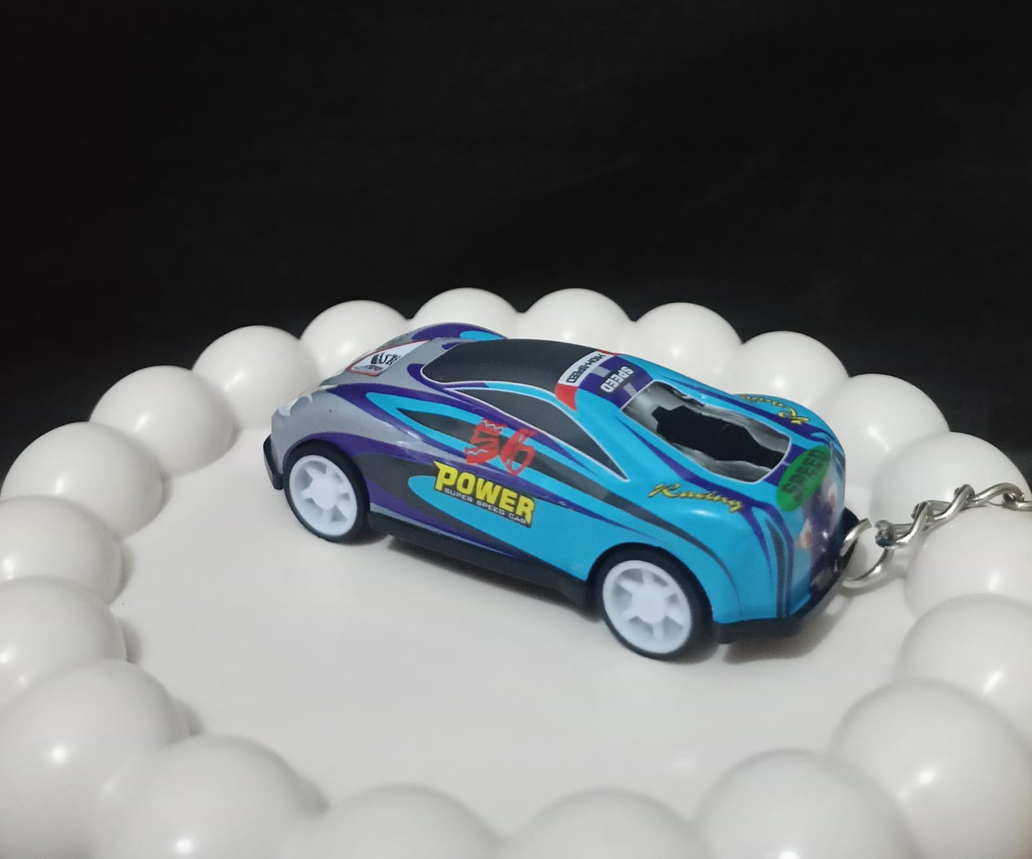 Power Racer Car Keychain 🏎🔑
