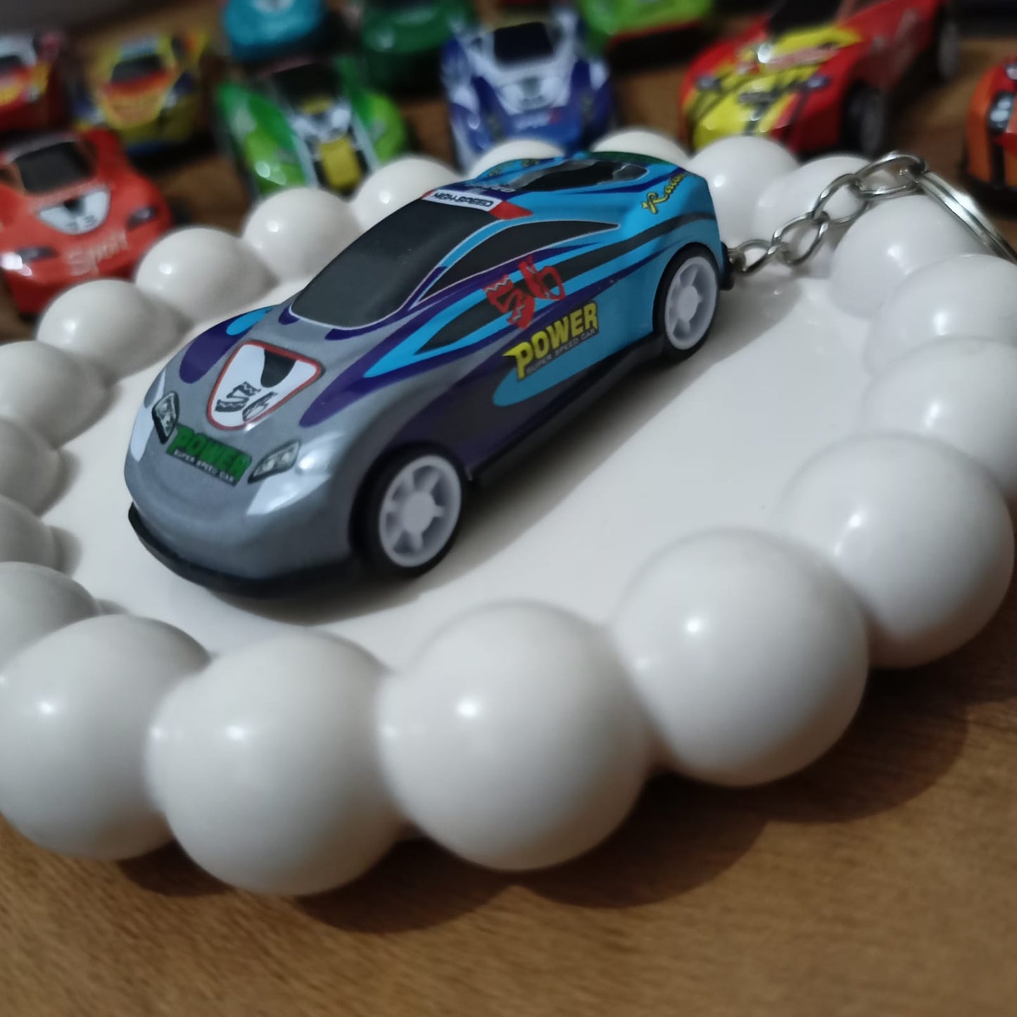 Power Racer Car Keychain 🏎🔑