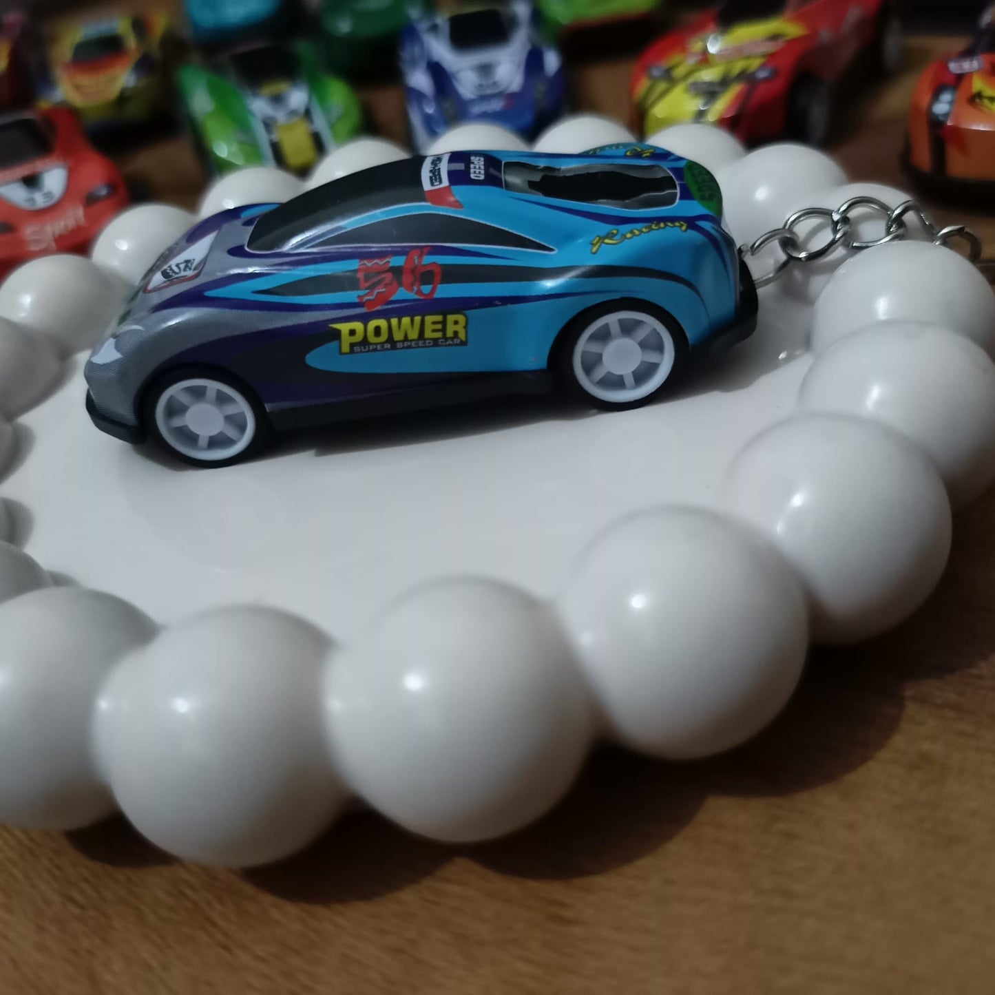 Power Racer Car Keychain 🏎🔑