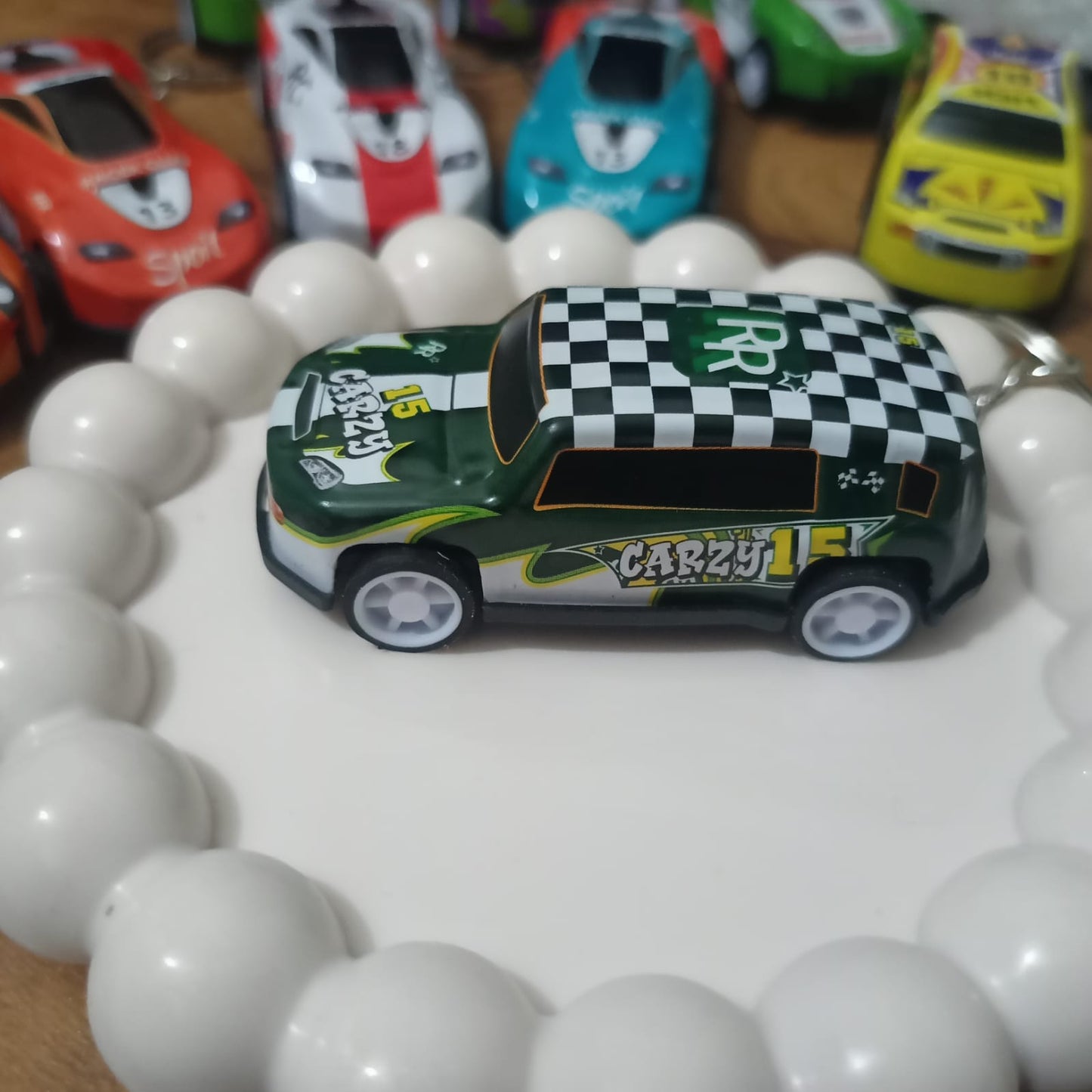 🏁 Crazy Racer 15 Keychain 🏎
