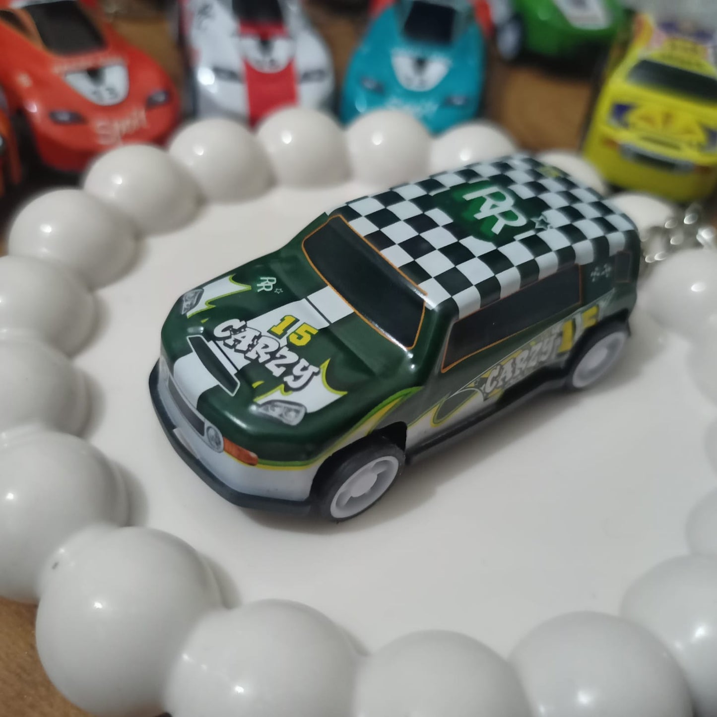 🏁 Crazy Racer 15 Keychain 🏎