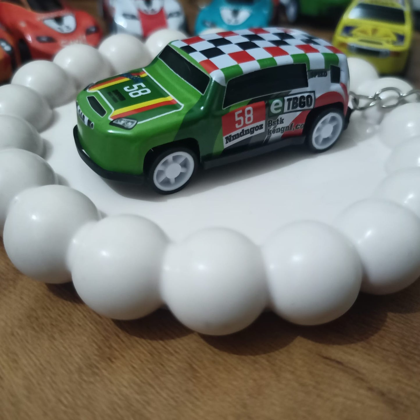 Green Racer 58 Keychain 🏎🏁