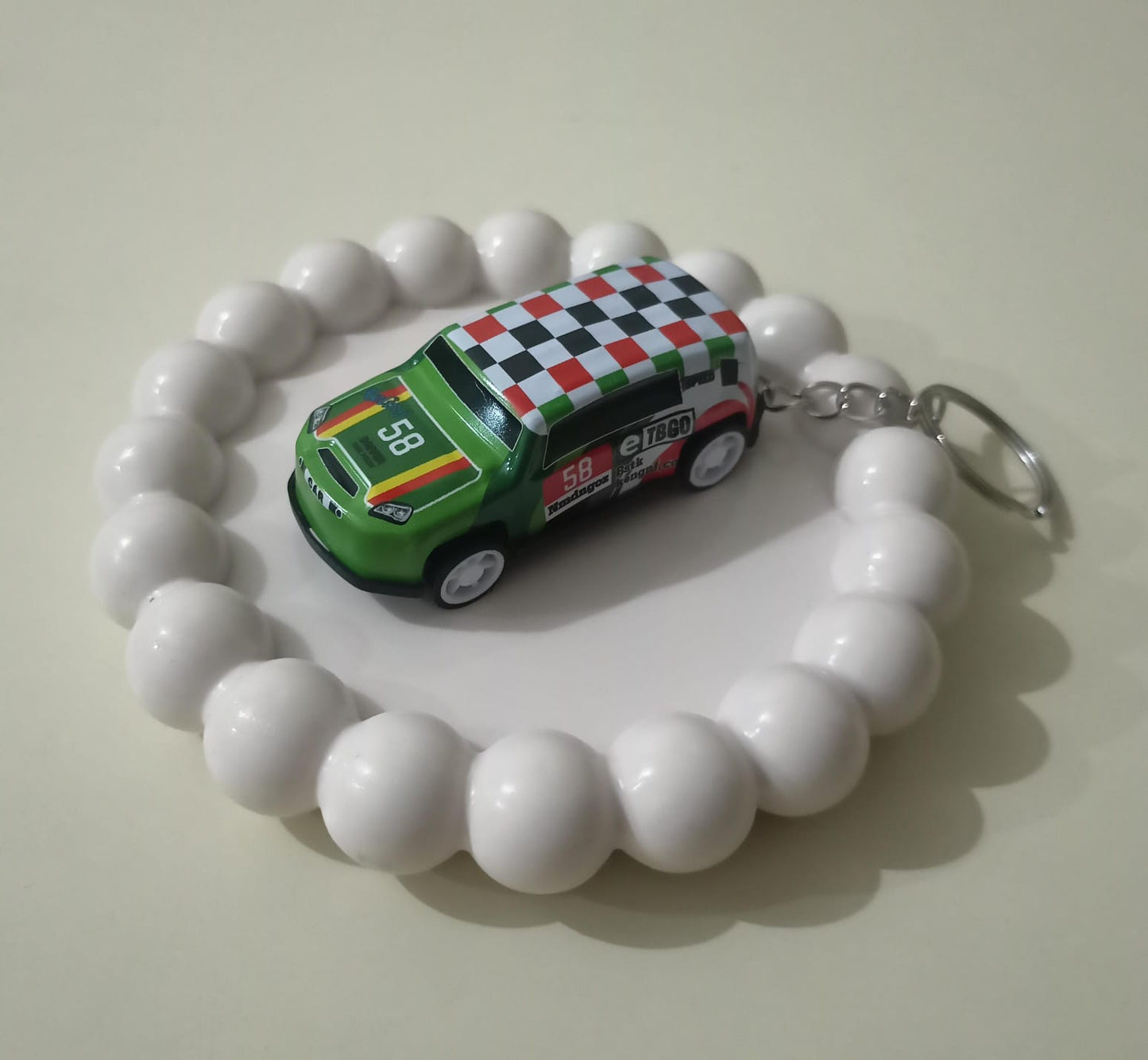 Green Racer 58 Keychain 🏎🏁