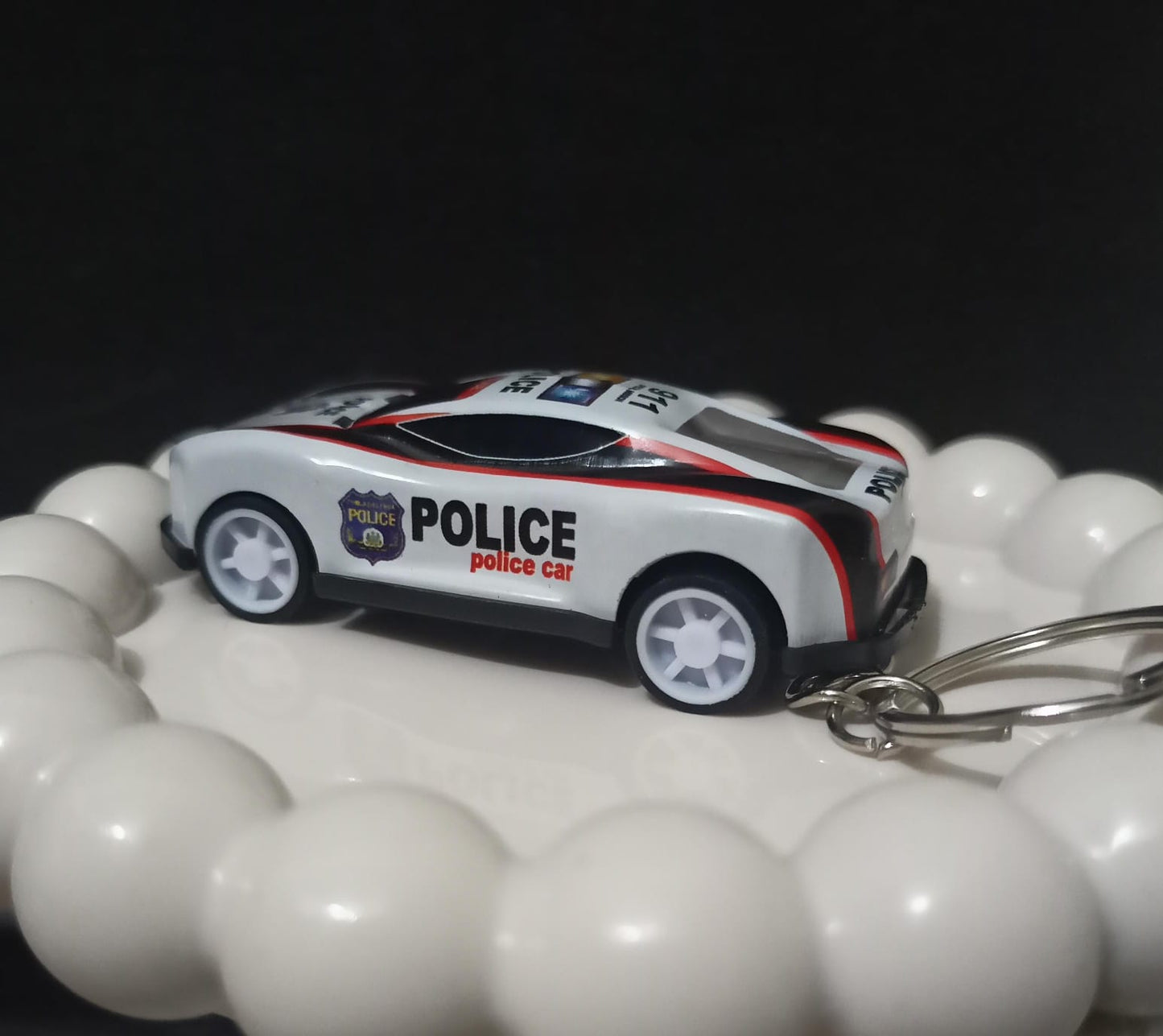 Mini Police Car Keychain