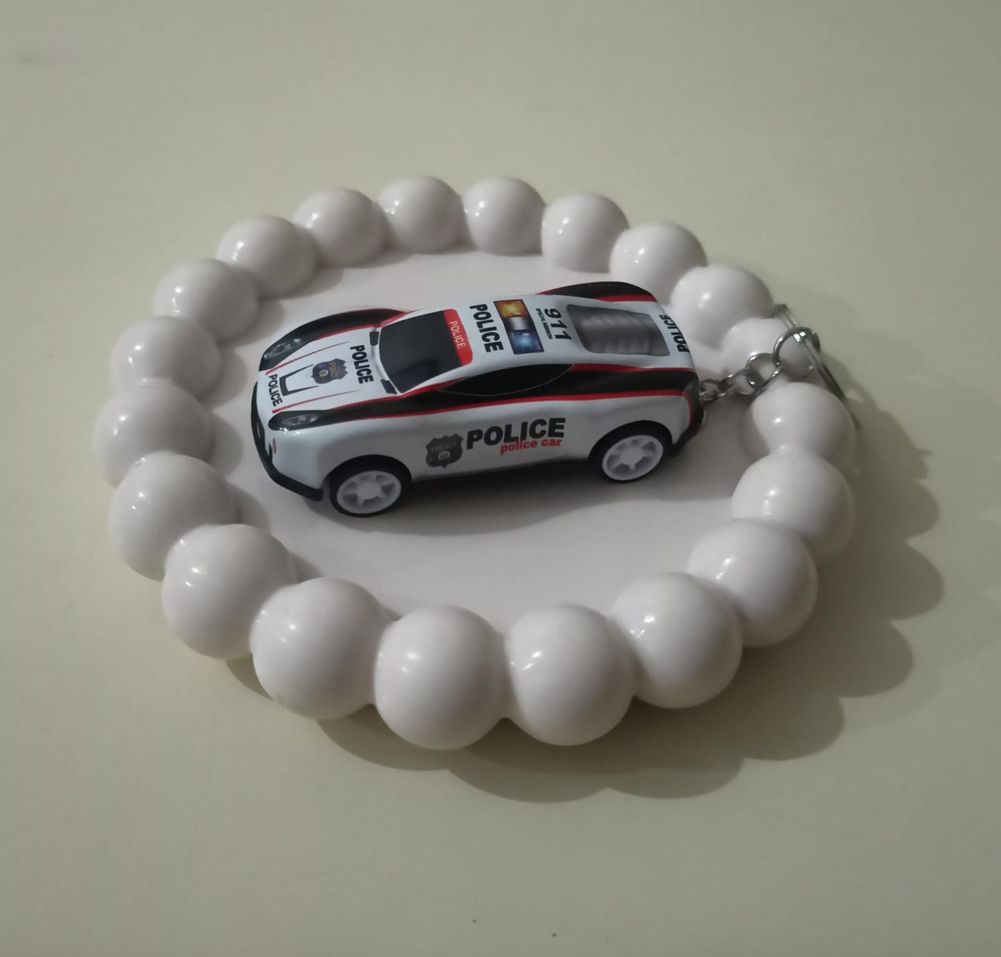Mini Police Car Keychain