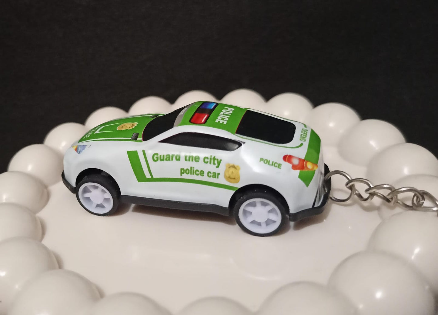Miniature Police Car Keychain✨