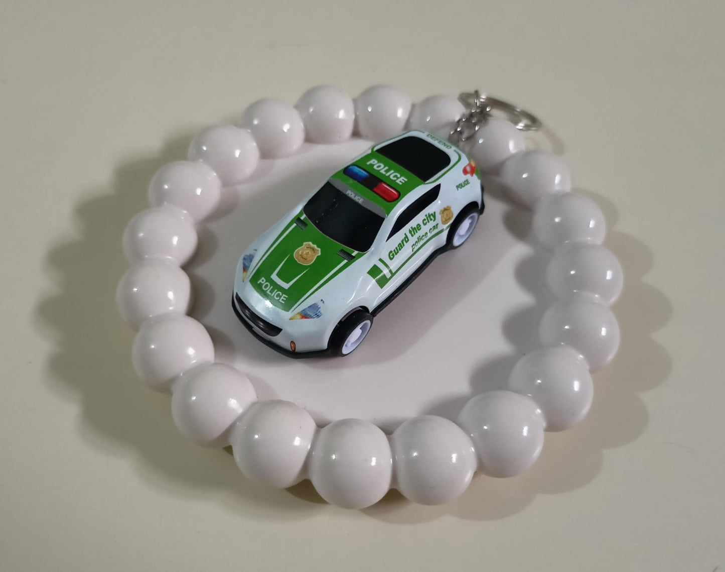 Miniature Police Car Keychain✨