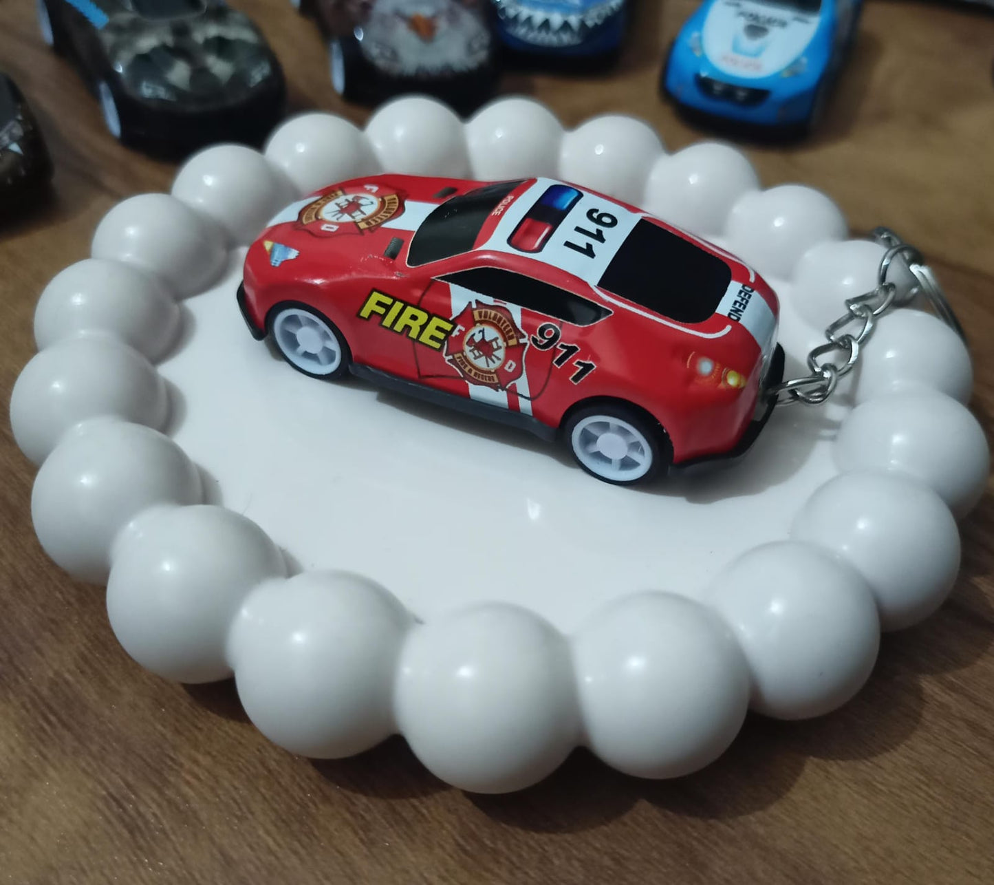 Fire Rescue Keychain Car 🚒