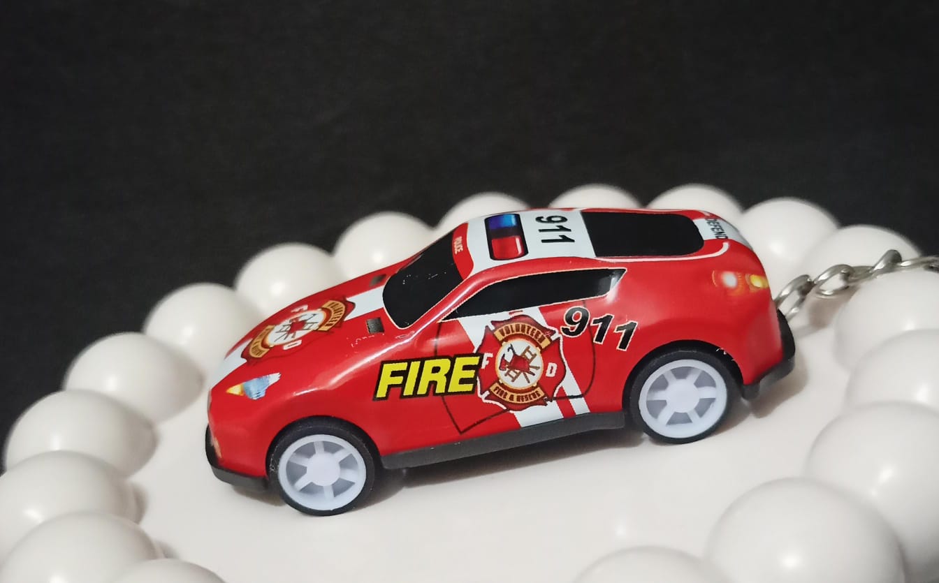 Fire Rescue Keychain Car 🚒