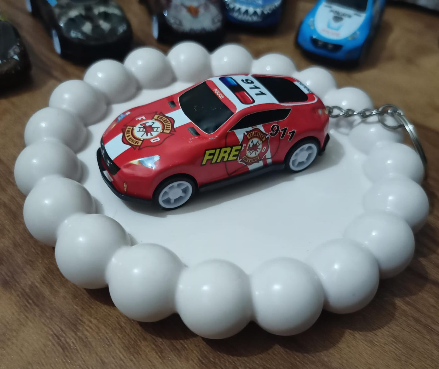 Fire Rescue Keychain Car 🚒
