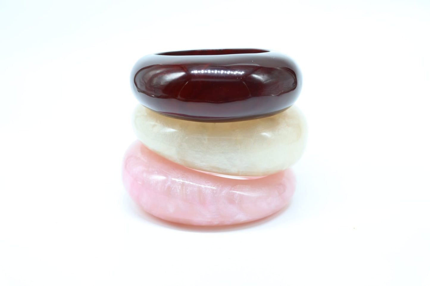 Radiant Resin Bangles – Trio Set✨(Size:2.6)