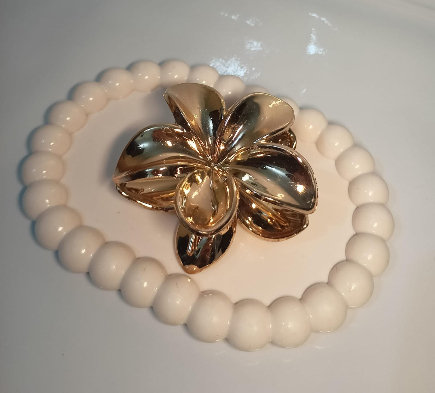 Rose Gold Bloom Hair Claw 🌸🌟