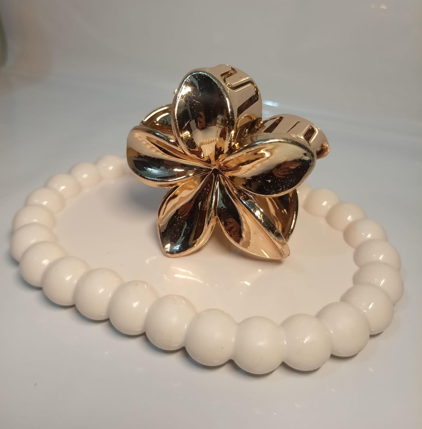 Rose Gold Bloom Hair Claw 🌸🌟