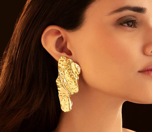 Aína Anti-Tarnish Hammered Earrings✨