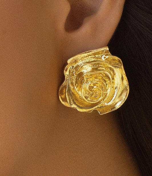 Aína 18k Gold Plated Rose Earrings ✨