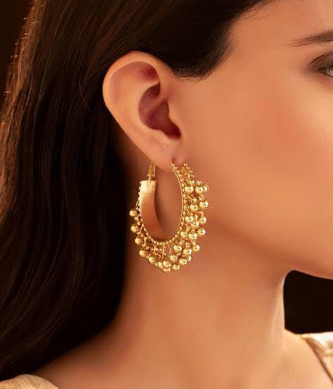 Aína Anti-Tarnish Hoops with Ghungroo Charms✨