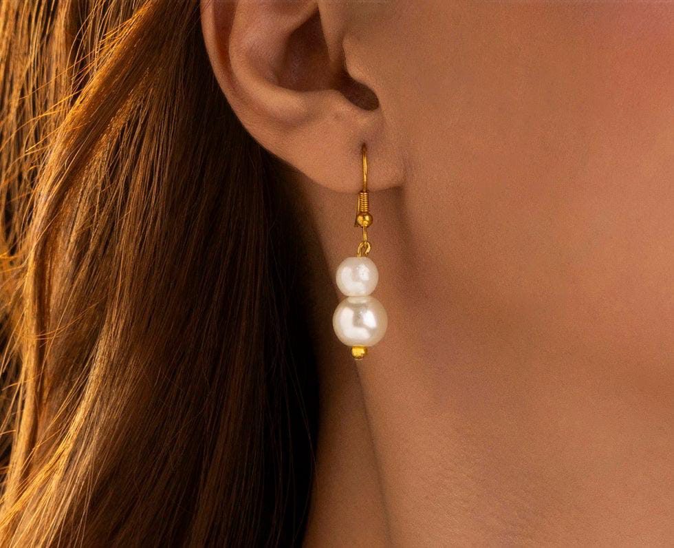 Aína Anti-Tarnish Pearl Pendant Necklace Set With Earrings ✨