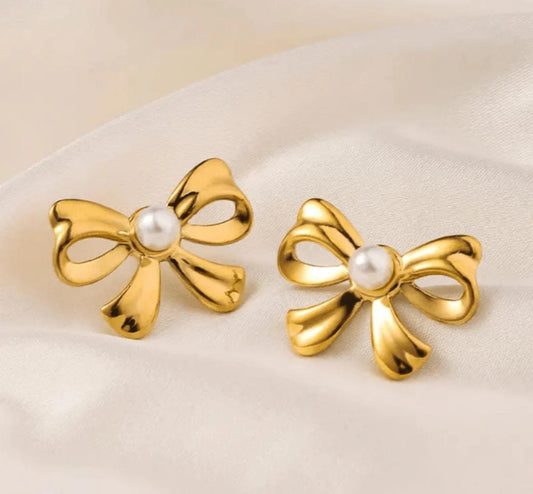 Aína Anti-Tarnish Love loop Bows Earrings ✨