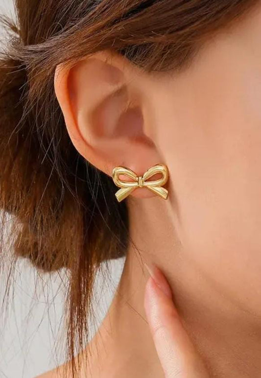Aína Anti-Tarnish Bow Studs Earrings ✨