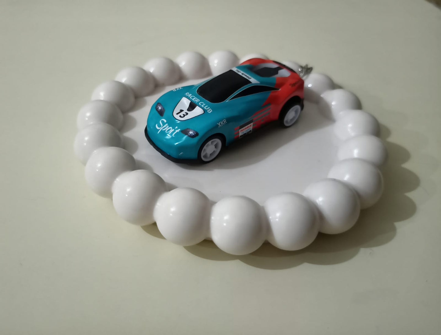 🏁 Sport Racer #13 Keychain – Turbo Teal Edition 🚗💨