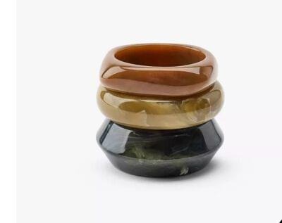 Resin Chunky Bangle Set✨(  Size:2.6 )