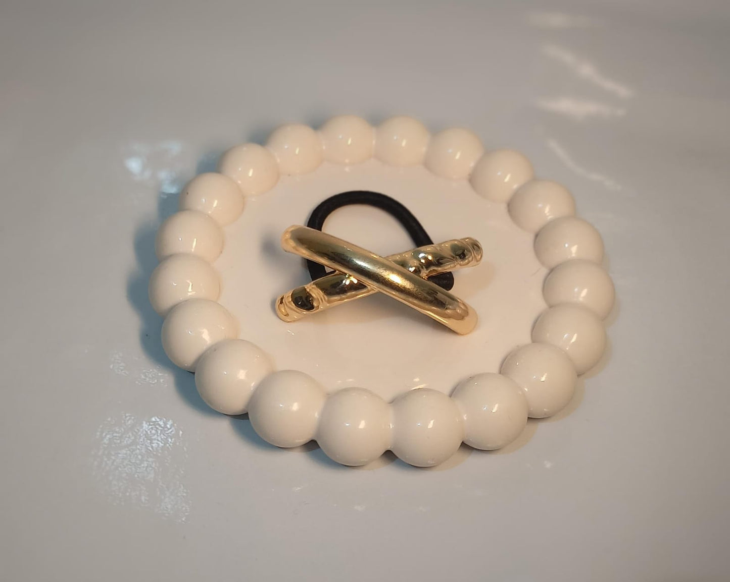 Twisted Gold X-Bar Hair Tie✨