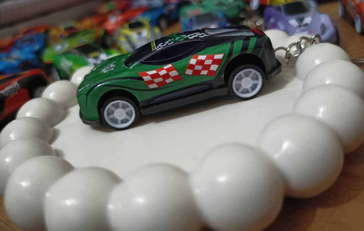 🏎 Green Nitro Drift Keychain – Turbo Edition