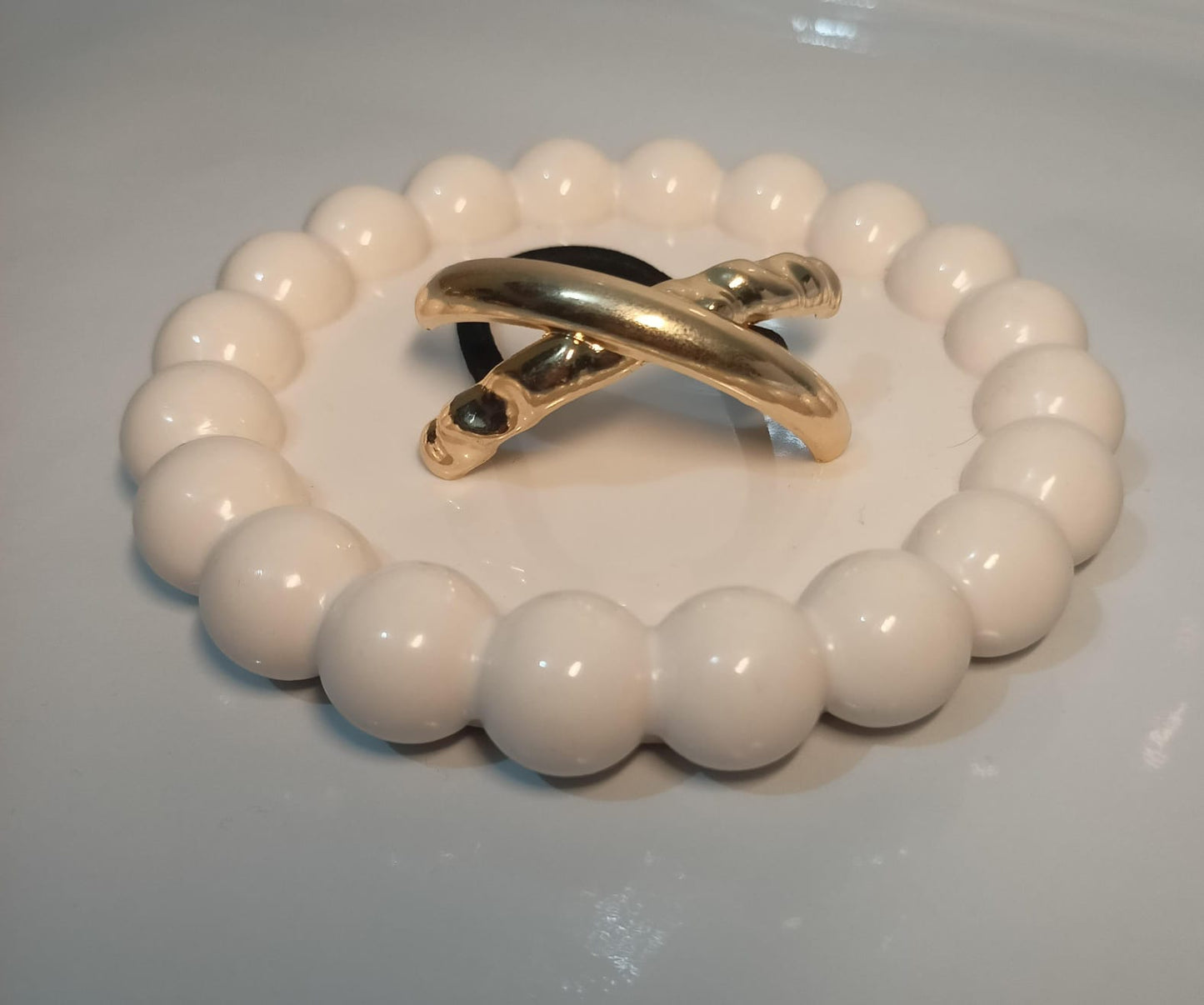 Twisted Gold X-Bar Hair Tie✨