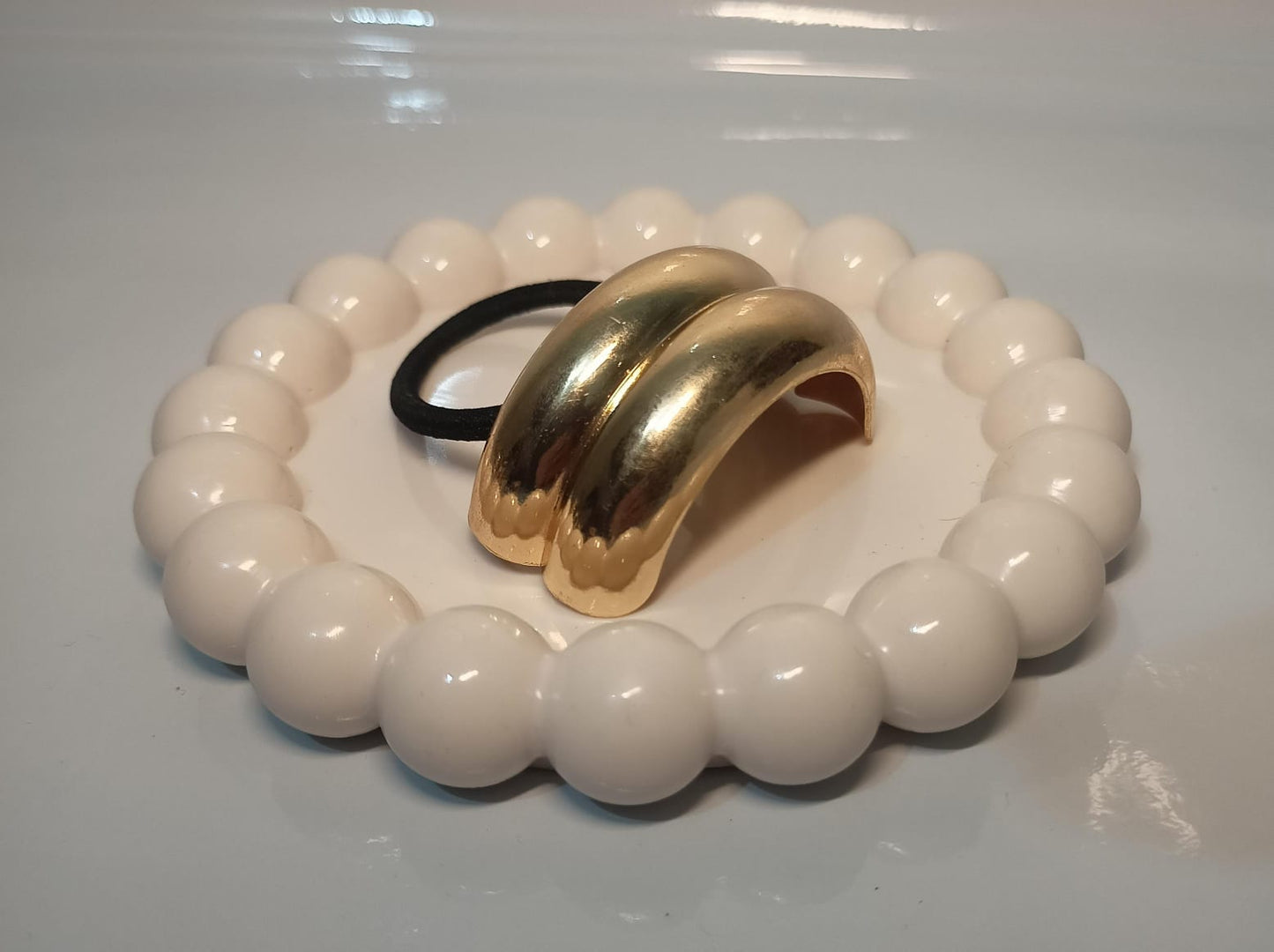 Glossy Gold U-Clip Hair Tie✨